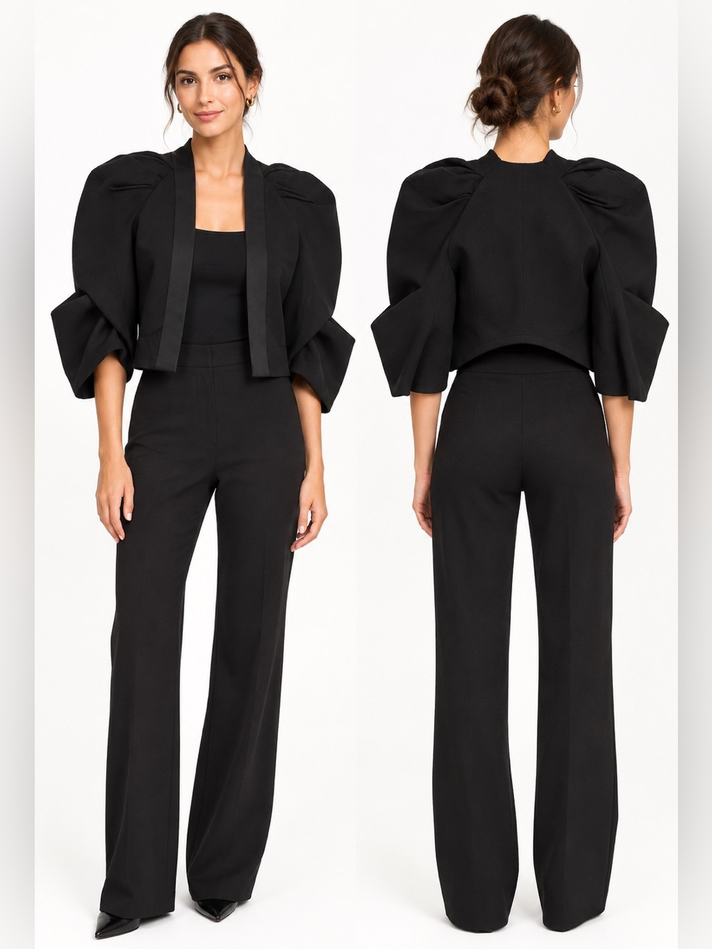 Sharon Wauchob black cropped bolero blazer jacket
